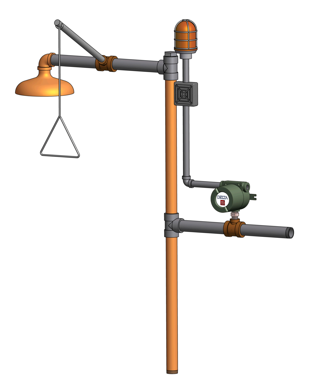 Safety Showers and Eye Wash Station Monitor Delta M Corp.